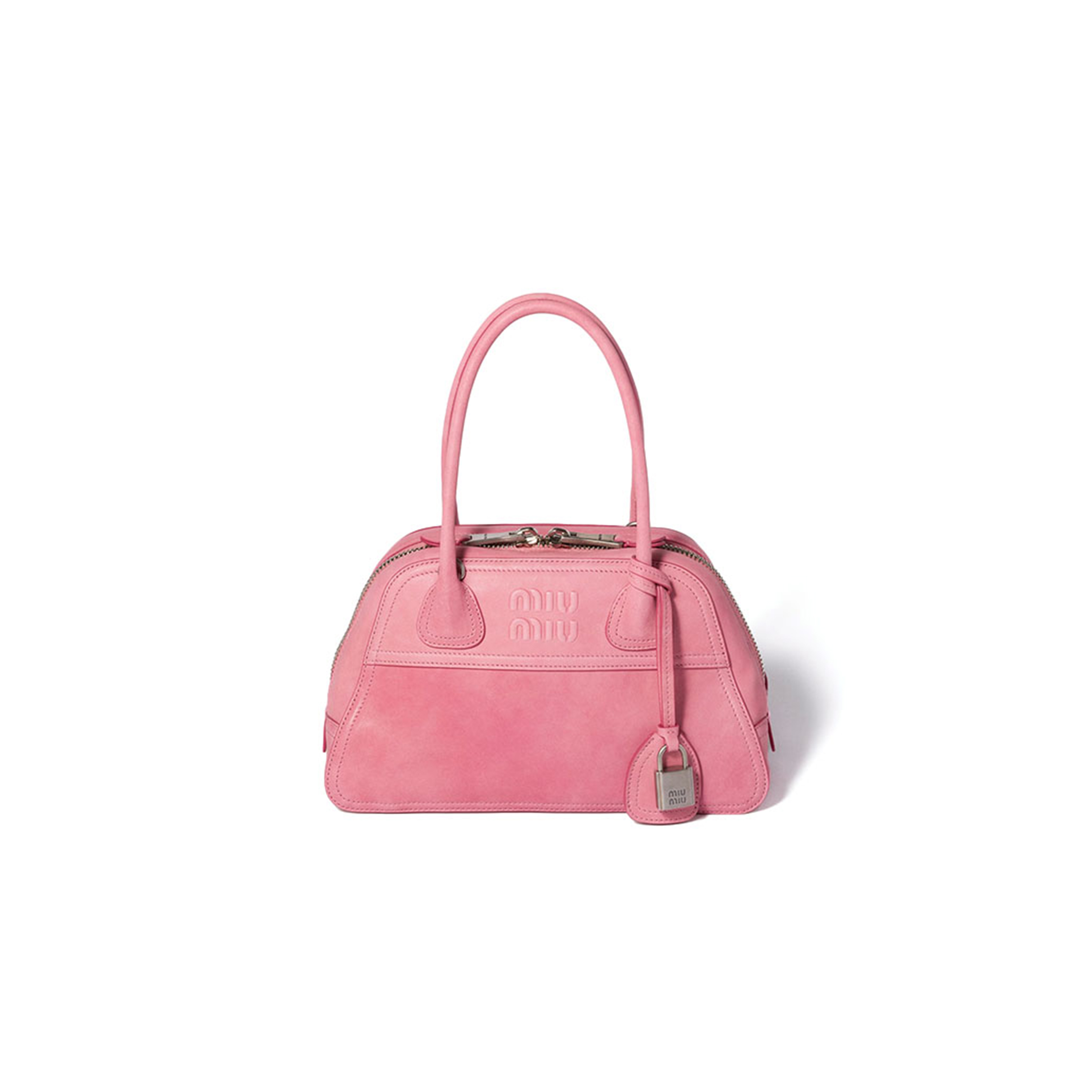 MIU MIU VIVANT NAPPA SOFT LEATHER HANDBAG 5BB200 (28*17*9.5cm)